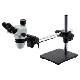 6.7x-45x Accu-scope 3076-bs Microscope On Boom Stand With Unitron Led Ring Light