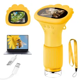 Ac0523-1 Acoath Microscope For Kids 1000x Handheld Digital Miniscope With 2.0 Inch Screen Porta