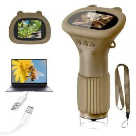 Ac0523-5 Acoath Microscope For Kids 1000x Handheld Digital Miniscope With 2.0 Screen