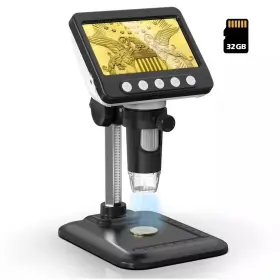 1000x Adrinfly 705353397240 4.3 Inch Lcd Usb Microscope 1080p Coin Magnifier With 8 Led Lights Pc Compatible