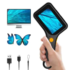 Inskam380 Ahalfcit Microscope For Kids Adults - 3 Inch Ips Screen Digital 50