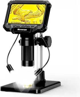 1000x Aikokkl 313026080056 4.3 Inch Coin Microscope For Error Coins Digital Lcd Magnifier With Anti-glar