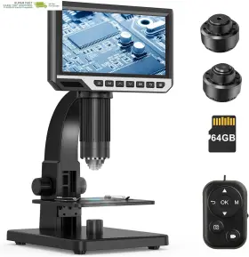 Aliestfdno 705353929403 Hdmi Microscope Magnifier With Screen For Adults 11 Led Lights Pc Compatible