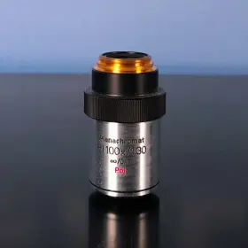 28984 Alt American Laboratory Trading Aus Jena Microscope Objective Planachromat Hi 100x/1.30 0.17 Pol