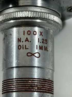 B96917 American Optical Lot Of Ao Spencer Microscope Lenses 100x 97x 43x 10x #3
