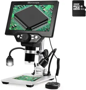 Xw-mcsp32-upgraded Amoper 7 Inch Lcd Digital Microscope 1200x 1080p Hd Coin Usb Inches-upgraded