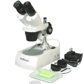 10x-20x-40x Amscope 013964503357 Cordless Led Top And Bottom Lights Stereo Microscope