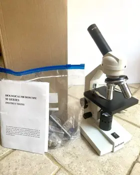 40x-2000x Amscope 1075389 M500 Series Monocular Led Student School Compound Microscope