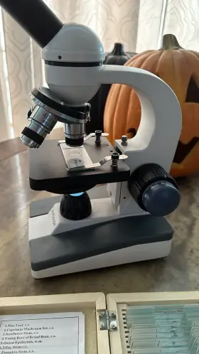 40x-1000x Amscope 1756238 Microscope M150 Series With Slides #2