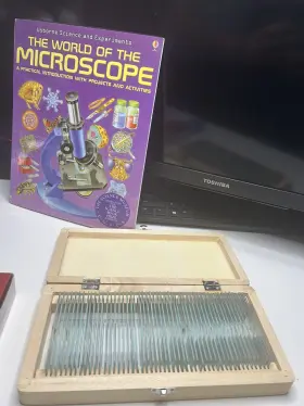 Amscope 780794515249 M50 Monocular Compound Microscope Slide Prep Kit Book 50 Extra Slides #3