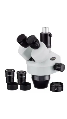Sm745ntp Amscope 840979106538 7x-45x Simul-focal Trinocular Zoom Stereo Microscope Head