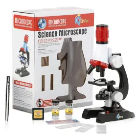 100x-1200x Amscope 840979120725 Iqcrew Etxwj04 Led Kids Beginner Black Red Silver White