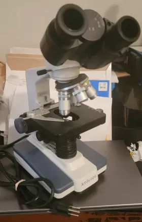40x-2500x Amscope B020c-q Binocular Compound Lab Microscope W 3d Mechanical Stage