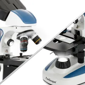 40-1000x Amscope B110c Binocular Compound Microscope Dual Led 2-layer Mechanical Stage #2