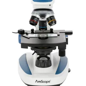40-1000x Amscope B110c Binocular Compound Microscope Dual Led 2-layer Mechanical Stage #3