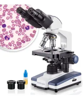 40x-2500x Amscope B120c-r B120c Series Led Lab Binocular Compound Microscope #2