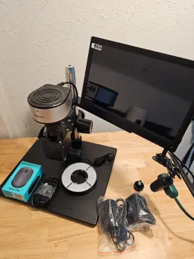 Dm650am-hdm11 Amscope Microscope Witbuilt-in Camera And 11.6 Inch Screen Auto-zoom