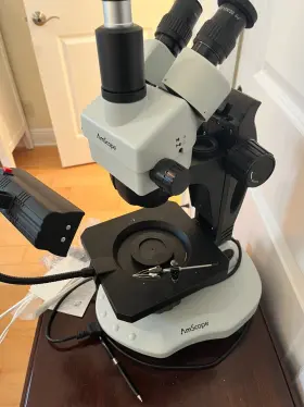 7x-45x Amscope Gm400t Advanced Jewel Gem Stereo Zoom Microscope