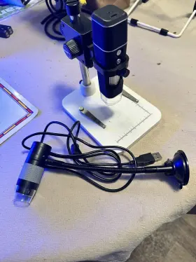 50x-1000x Amscope Hhd510-w 2mp Wi-fi Usb Handheld Led Microscope With Table Stand