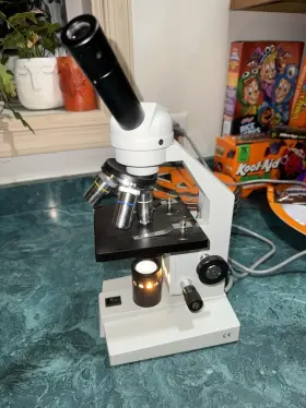 M-100fl Amscope Binocular Microscope 100v 20w Tested Mint #2