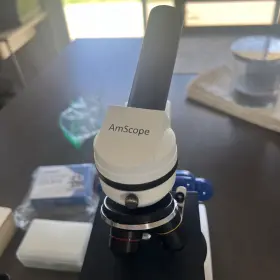 M110c-2l-pb10 Amscope Lot Of Cordless Metal Frame Compound Microscope Top Bottom Led Light 40x #2