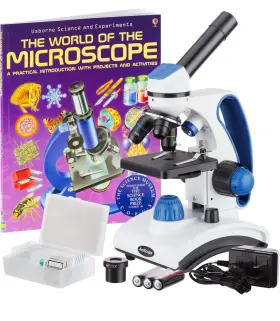 40x-1000x Amscope M149c-wm Glass Optics All-metal Frame Student Compound Microscope Book