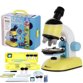 M44-kt Amscope Iqcrew By 52 Pc All-in-one Kids Microscope Kit -2 Led Lights Accessories