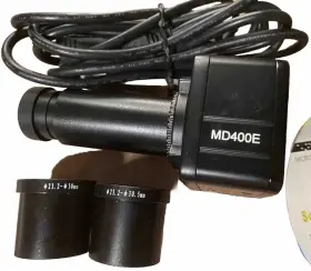 Amscope Md400e Camera Usb Cable Software Cd And Microscope Adapter Rings