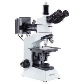Me580t-pz-2l Amscope 40-500x Trinocular 2-light Polarized Metallurgical Microscope Photo Port #3