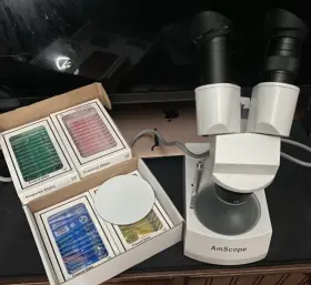 Se305r-a Amscope 10x-30x Binocular Stereo Microscope With 2 Halogen Lights