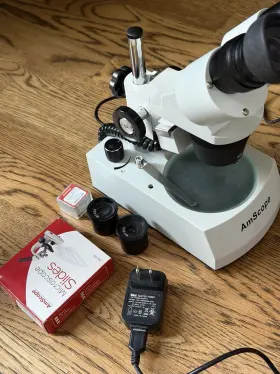 Se306r-px Amscope Se306r-p-led Binocular Stereo Microscope Wf20x Eyepieces Objectives