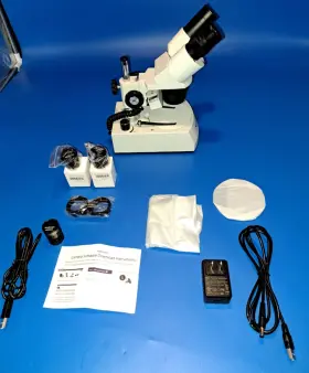 Se306r-pz-e5 Amscope Se306r-pz-e 20x-40x-80x Stereo Two Light Microscope With 5mp Usb Camera