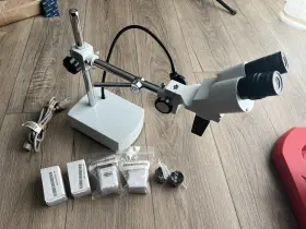 5x-10x-15x-20x Amscope Se400-xyz Se400 Stereo Binocular Microscope Boom Led Gooseneck