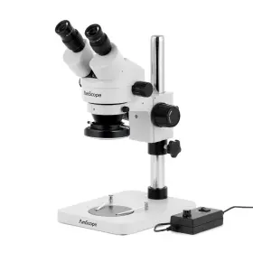 Sm-1bs-144 Amscope Sm-1 Series 7x-45x Zoom Binocular Stereo Microscope W Dimmable 144 Led