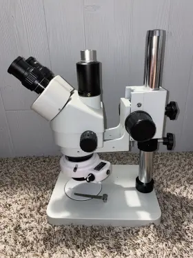 Sm-1ts-v203 Amscope 7x-45x Zoom Trinocular Stereo Microscope With Table