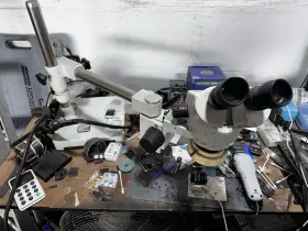 7x-45x Amscope Sm-3b Stereo Zoom Microscope With Single Arm Boom Stand And Light