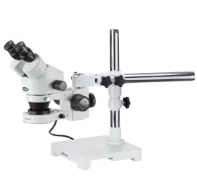 Amscope Sm-3b-80s 7x-45x Stereo Zoom Microscope On Boom Stand 80 Led Ring Light