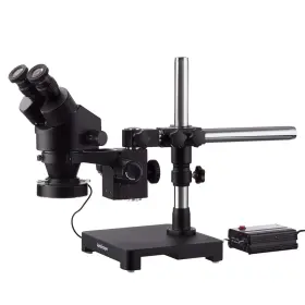 Sm-3bz-80mb-b Amscope 3.5x-90x Zoom Binocular Stereo Boom Microscope W 80 Led Light - Black