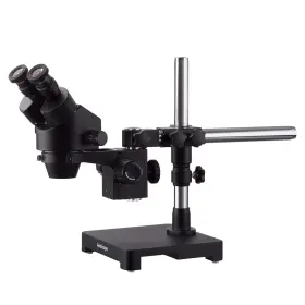 3.5x-90x Amscope Sm-3bz-b Sm-3bz Stereo Zoom Microscope With Single Arm Boom Stand Black