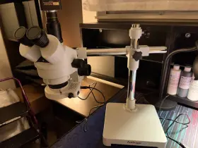 Sm-3tz-80s-8m Amscope 3.5x-90x Trinocular 80-led Boom Stand Stereo Microscope 8mp Camera