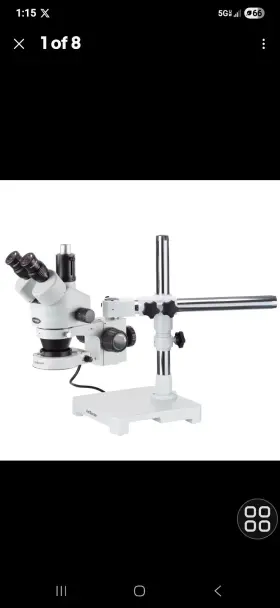 Sm-4bz-80s Amscope 7x-45x Trinocular Zoom Stereo Boom Stand Microscope 80-led Ring Light