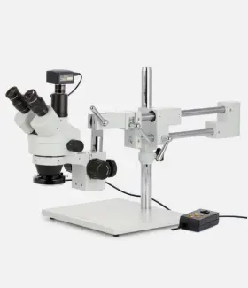 Sm-4tp-144-18m3 Amscope 7x-45x Simulfocal Boom Stereo Zoom Microscope 18mp Camera Led Ring Light