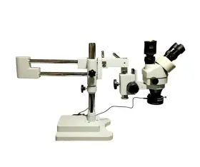 Sm-4tpz-144-10m3 Amscope Trinocular Boom Stereo Zoom Microscope Polorizing Ring Light 8k Camera