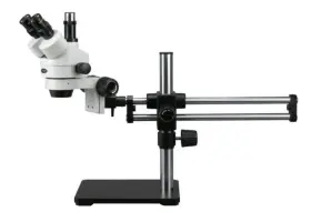 3.5x-180x Amscope Sm-5tzz Trinocular Stereo Microscope On Ball Bearing Boom Stand