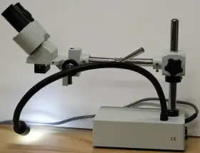 St-50 Amscope 10x Widefield Stereo Microscope With Boom Arm Stand And Led Light #2