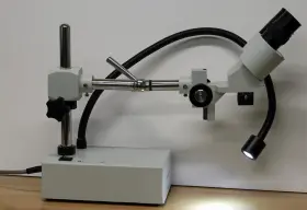 St-50 Amscope 10x Widefield Stereo Microscope With Boom Arm Stand And Led Light #3