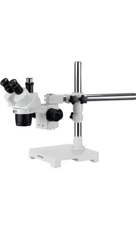 20x-40x-80x Amscope Sw-3t24z Trinocular Stereo Microscope On Single Arm Boom