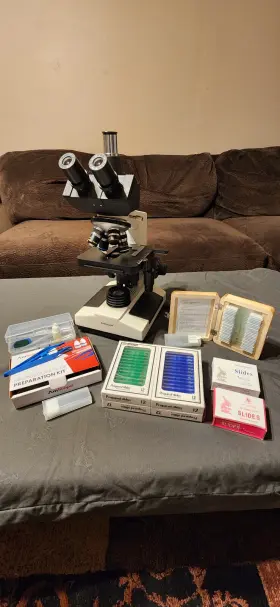40x-2500x Amscope T390c Trinocular Professional Compound Microscope