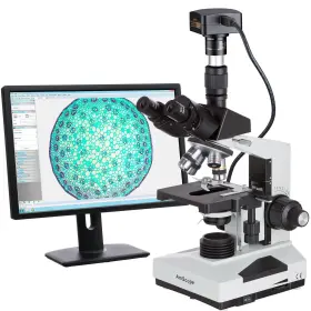 T490b-18m3 Amscope 40x-2000x Lab Trinocular Compound Microscope With 18mp Usb 3.0 Camer