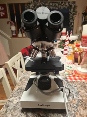 T490b-dk Amscope Compound Trinocular Microscope With Phase Contrast Kit